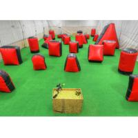 China Outdoor Shooting Inflatable Sport Games , Red PVC Inflatable Paintball Guns on sale