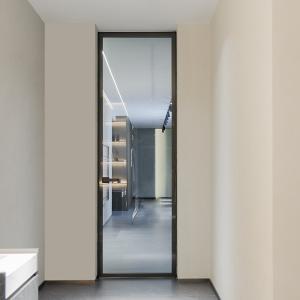 China Thermalproof Invisible Aluminium Framed Internal Doors For Bathroom supplier