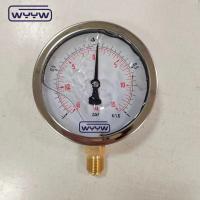 China WYYW Compound Pressure Gauge 100mm Glycerine Oil Liquid Filled Vacuum Pressure Gauge on sale
