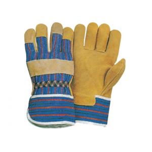 China A / AB / BC double palm protective Yellow split Pig Leather Gloves 21001 supplier