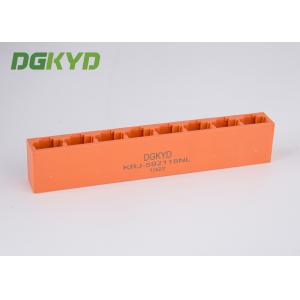 China KRJ -592118NL Orange unshielded 8 Ports Rj45 8 Pin Connector Jack For Ethernet Switch supplier