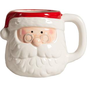3D Santa Claus Ceramic Anniversary Gift Mug For Christmas Gift OEM