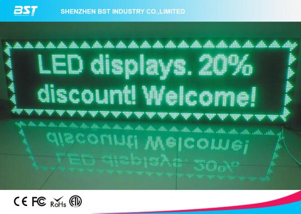 Front Service Green LED Moving Message Display P10 Outdoor Full Color Led