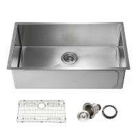 China 18 Gauge 16 Gauge Undermount Satin Stainless Steel Sink Zero Radius on sale