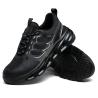 BOA Rotating Button Work Shoes TPU Flying Knit Black Industrial Safety Shoes With Kevlar Mid Sole And Anti-smash EVA Sole