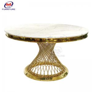 China ODM Contemperary SS Cocktail Marble Top Gold Coffee Table supplier