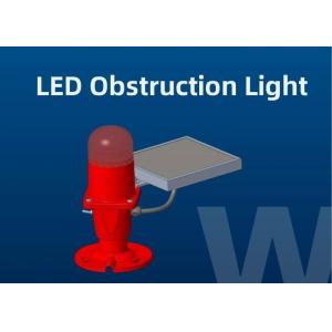 Solar Red Obstruction Light For Tall Buildings Towers Cranes And Bridges