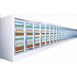 China Electric 5 Tiered Commercial Beverage Cooler Glass Door Curved Plastic Coated Steel supplier