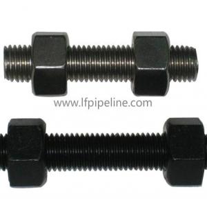 Black Double Threaded Stud Bolt And Nut Made in China