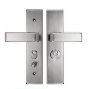 Interior Safe Door Locks Handle Set Polished Stainless Steel Screw Mounted