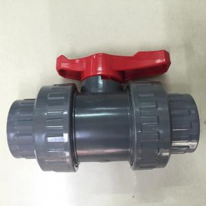 China Black Red DN20 UPVC Double Union Ball Valve supplier