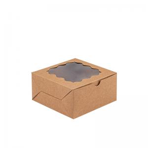 Compostable Rectangular Cake Box With Window For Wedding Afternoon Tea