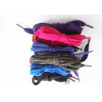 China Nylon Waxed Flat Shoe Laces with Plastic Tips , High Tenacity on sale