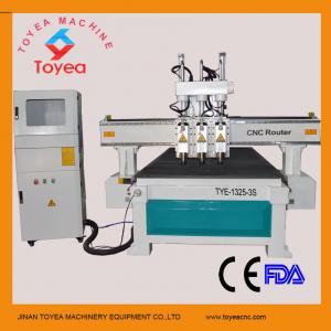 Wood furniture cnc router machine with 3 pneumatic spindle tool changer 4x8 working table TYE-1325-3S