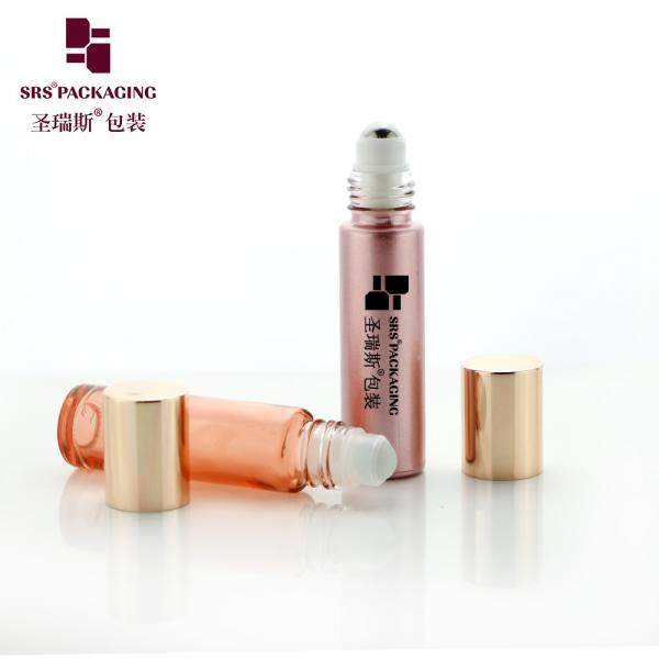 10ml Pink Roller Bottle Glass Bottle In Champagne Color With Roll On Perfume