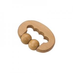 Two Rollers Small Wooden Roller Massager Convenient For Body Care