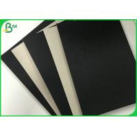 China Foldable 1.2mm 1.5mm Single Black Covered Cardboard Paper Grey Back For Gift Box on sale