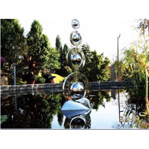 300 Grade Stainless Steel Sphere Hollow , Hollow Steel Sphere Water Fountain Mirror Polished