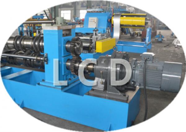 Blue Color Steel Coil Slitting Line Machine Vertical Cutting 1300mm Coil Width