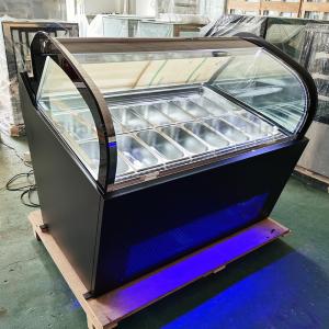 14 Pans Gelato Ice Cream Display Freezer minus 18-22 degree Low noise