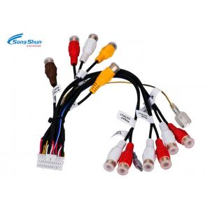 China PAD 2.0mm 24Pin Auto Car Audio Extension Cable , Electrical Connector RCA Audio Wiring Harness supplier