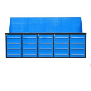 Car Repair Workshop Metal Tool Cabinet Set with Peg Board and Heavy Duty Workbench