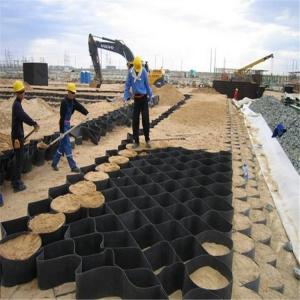 China 1.1mm-1.7mm Textured/Perforated HDPE Plastic Sheet for Channel Slopes Reinforcement supplier
