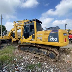 Used Komatsu Excavators PC 200 Crawler Excavators Operating Weight 23.6 Tons With Low Price For Construction Works
