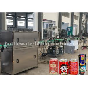 China Juice / Milk Beverage Filling Machine , Aluminum Can Filling Sealing Machine supplier