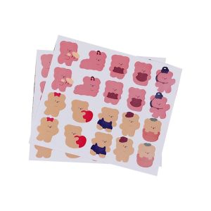 China Custom Cute Candy Bear Perfume Sticker , Face Mask Fragrance Paper Stickers wholesale
