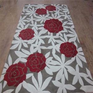 New Zealand Wool Area Rugs 9x12 Hand Embossed Wintersweet Pattern