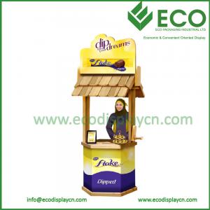 POS Corrugated Cardboard Advertising Promotion Table, Chocolate Promotion Table For Sale