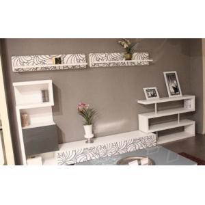 Expandable Solid Wood TV Console Furniture / Hard Wooden Gray Corner TV Stand