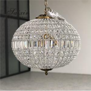 Oval Shaped Crystal Chandelier Pendant Wedding Event Stage Decoration  50cm