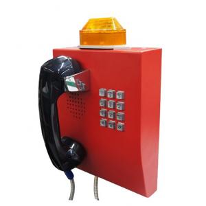 IP65 Weather Resistant Telephone With Flashing Lamp , Anti Vandal Tunnel Telephone
