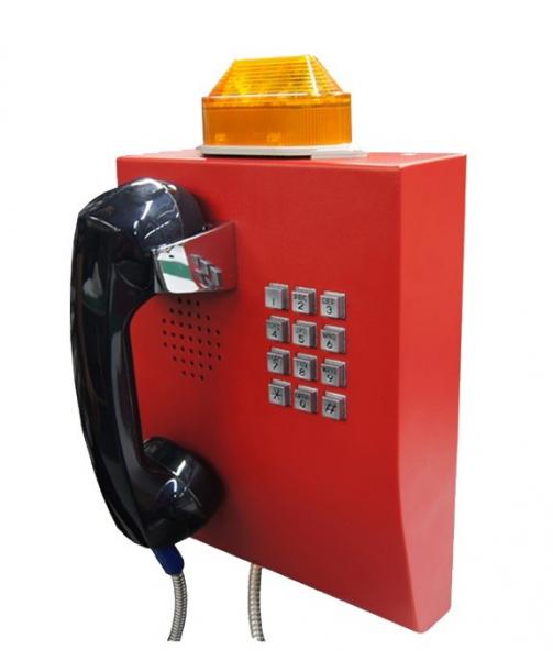 IP65 Weather Resistant Telephone With Flashing Lamp , Anti Vandal Tunnel