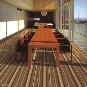 Shaggy Cut Pile Carpet Tiles Stripe Style Machine Woven Technics