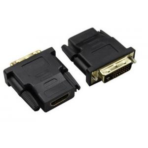 China DC 30V Black Male Female Cable Connector HDMI DVI Adapter With PVC Housing supplier