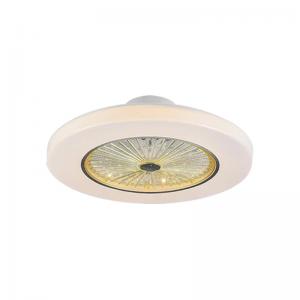 China White Retractable Ceiling Fandelier Bladeless Ceiling Fan With Lighting supplier
