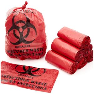China Hospital OPP / PE Biohazard Trash Bag Disposal For Infectious wholesale