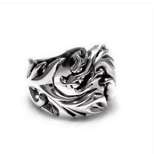 China Mens 925 Sterling Silver Band Ring Retro Vintage Dragon Style Ring (XH036317) supplier