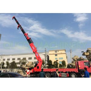 Red Color Telescopic Boom Truck Mounted Crane Lifting Equipment Large Capacity