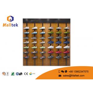 China Durable Shoe Store Using Steel And Wooden Display Rack With Multiple Sizes supplier