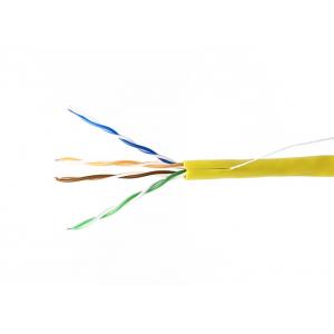 China Indoor Bulk UTP CAT5E Cable Yellow PVC Twisted Wire For Networking PC Computer supplier