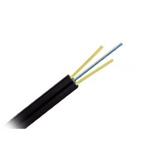 China Single mode FTTH Drop Fiber Optic Cable with Steel Wire / FRP Strength Member supplier