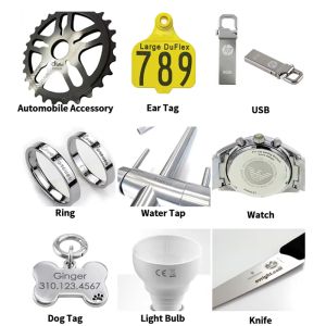 Factory Outlet Desktop Fiber Laser Marking Machine for Cattle Animal Ear Tag Bird Pigeon Ring Printing Supports AI DXF PLT BMP