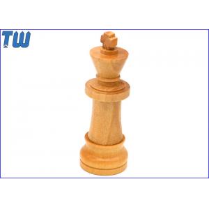 China Maple Wood 16GB USB Flash Disk Smooth Finished Chess Winner King supplier