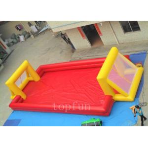 China 0.45mm - 0.55mm PVC Tarpaulin Inflatable Sports Games , Double Tube Football Field Sports Equipment supplier
