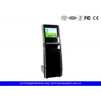 Space Saving Standard Touch Screen Information Kiosk With Metal Kiosk Keyboard And Trackball