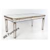 China 86 Inches Mirrored Rectangular Glass Dining Table For Restaurant / Home wholesale